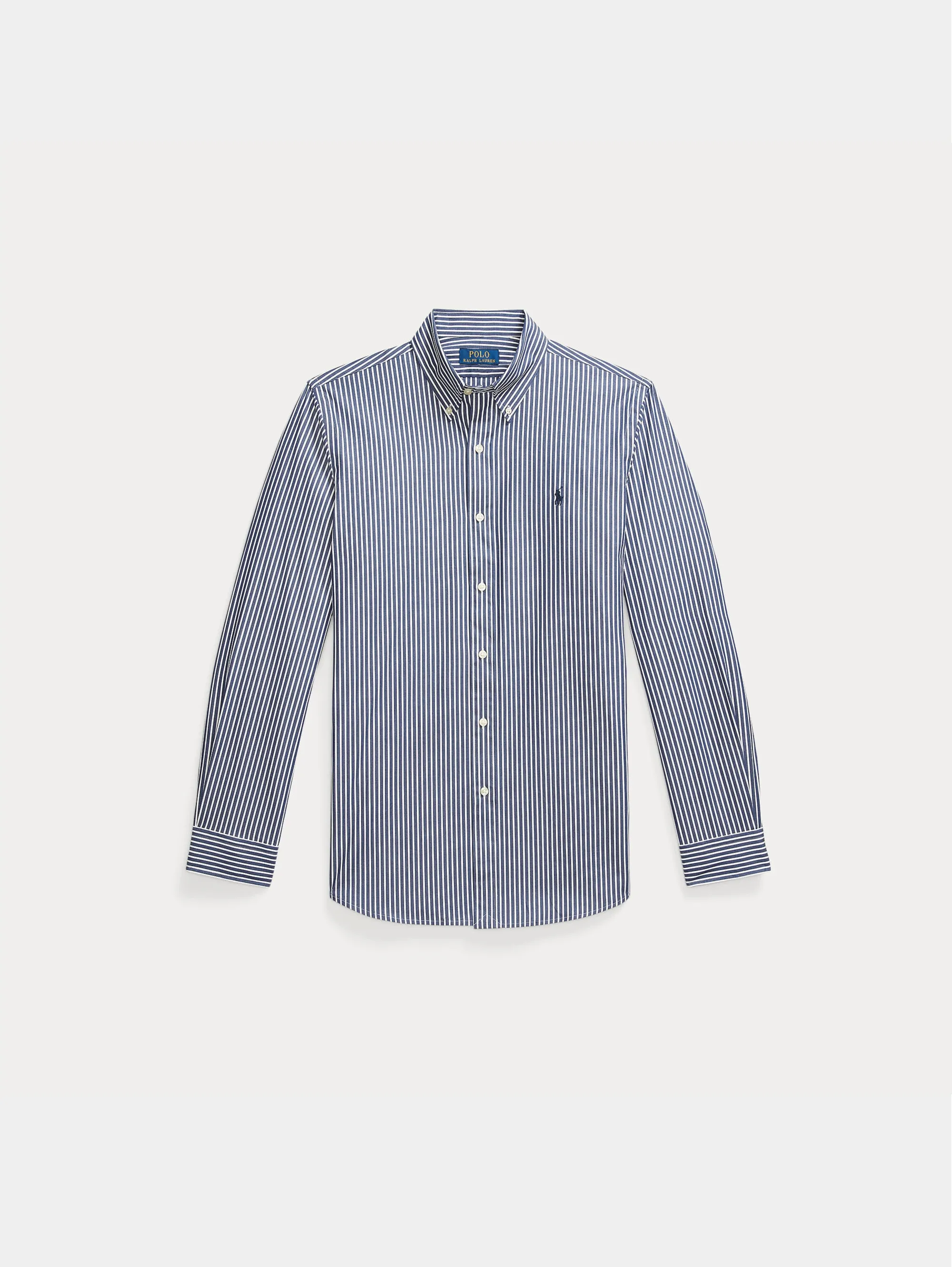 Blue/White Striped Stretch Poplin Shirt