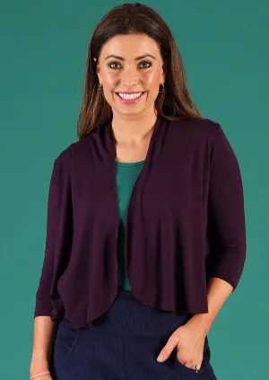 Bolero Cardi Dark Purple