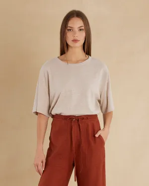 Bondi Crew Neck Tee - Natural