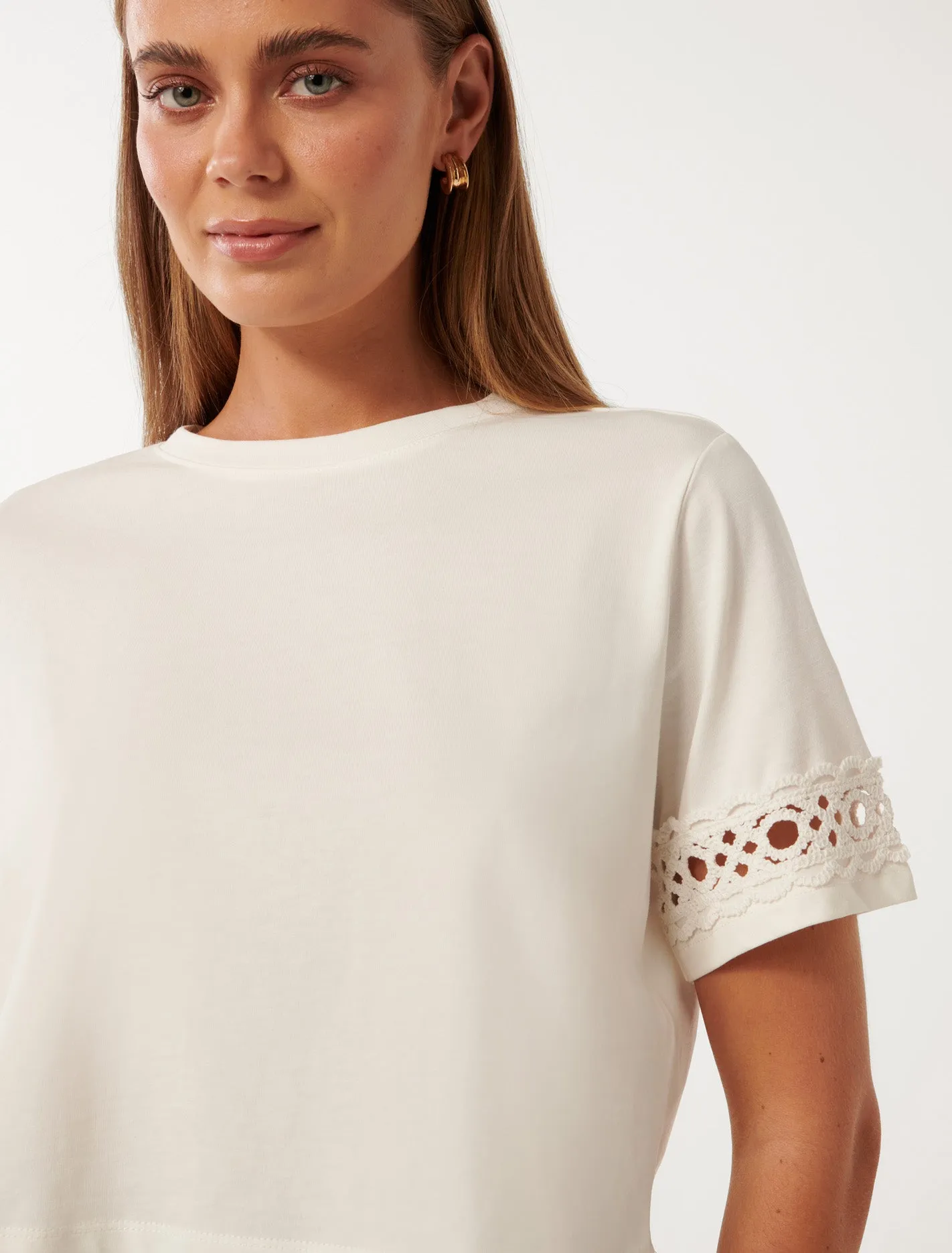 Carmen Crochet Trim T-Shirt