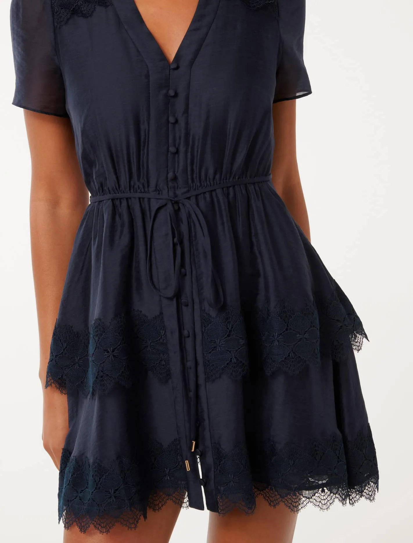 Emmy Lace Trim Mini Dress