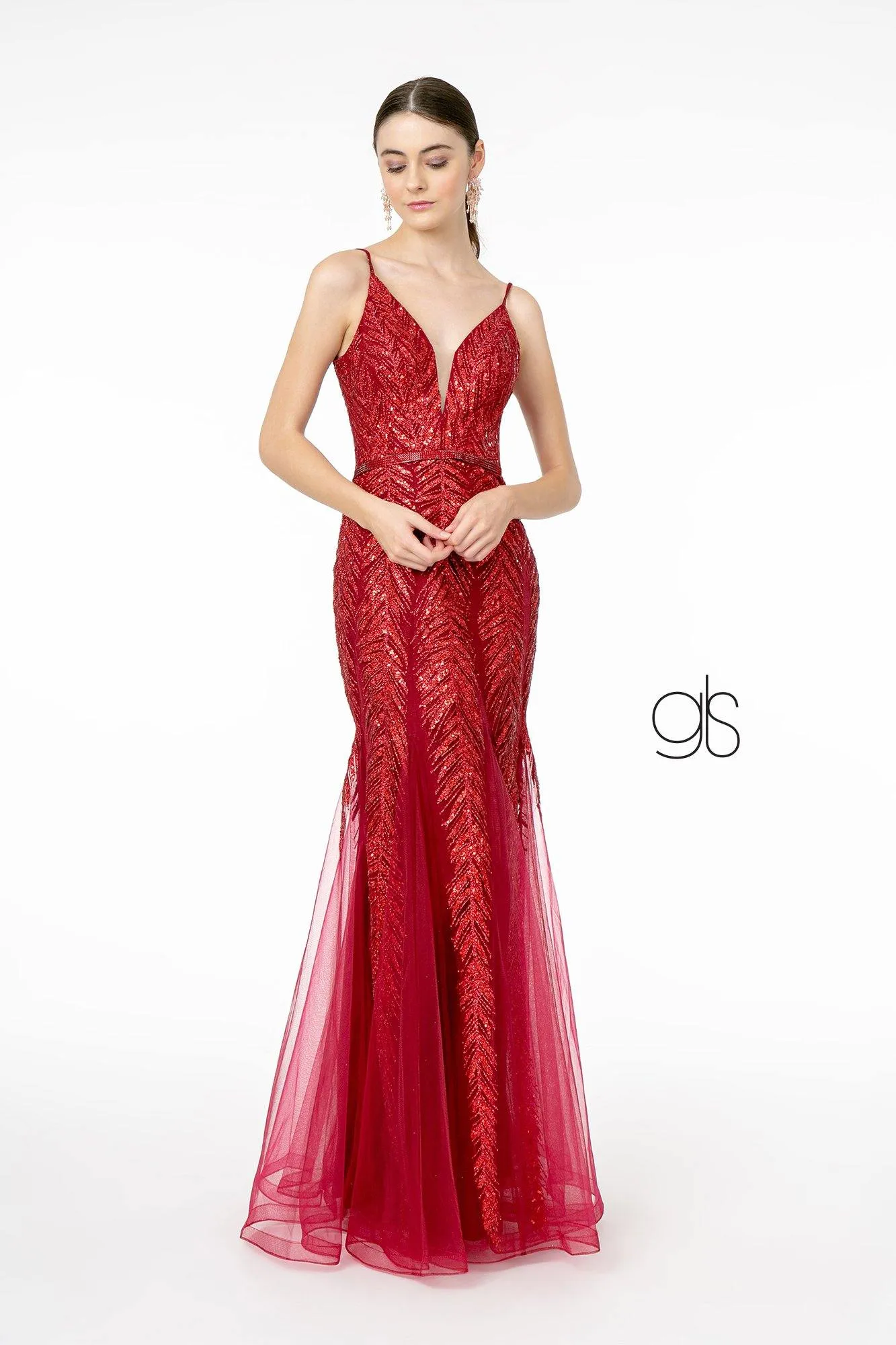 Gliiter Sequin Mermaid Long Prom Dress