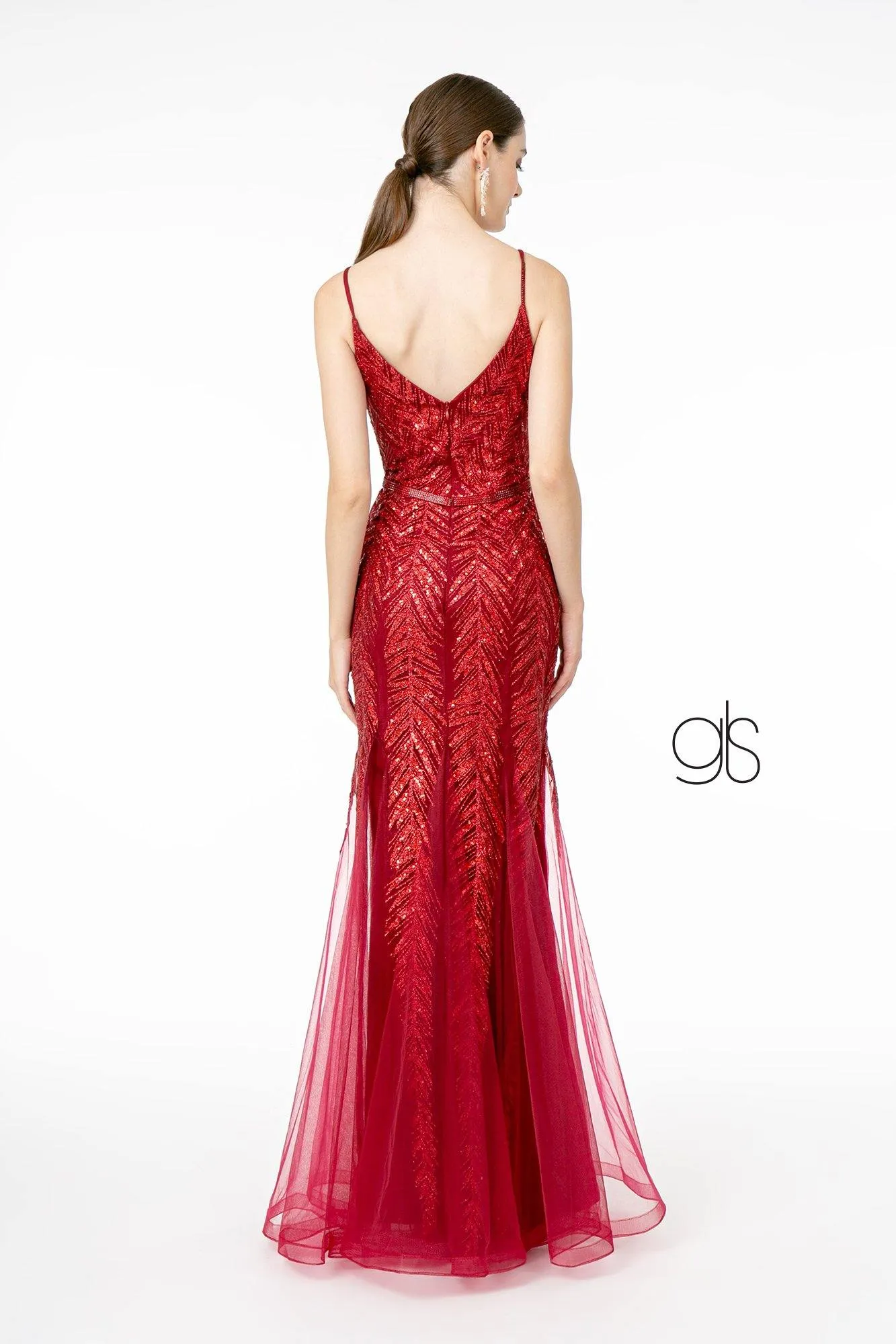 Gliiter Sequin Mermaid Long Prom Dress