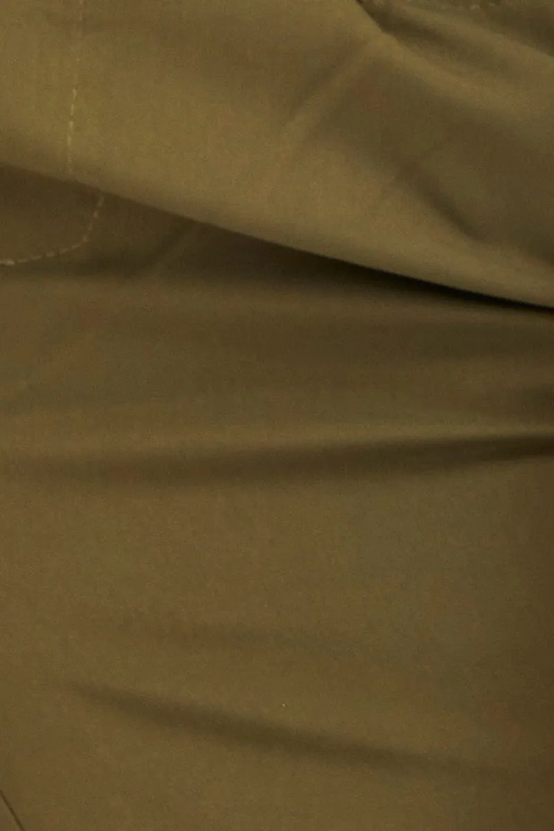 Green Cargo Parachute Low Rise Pants
