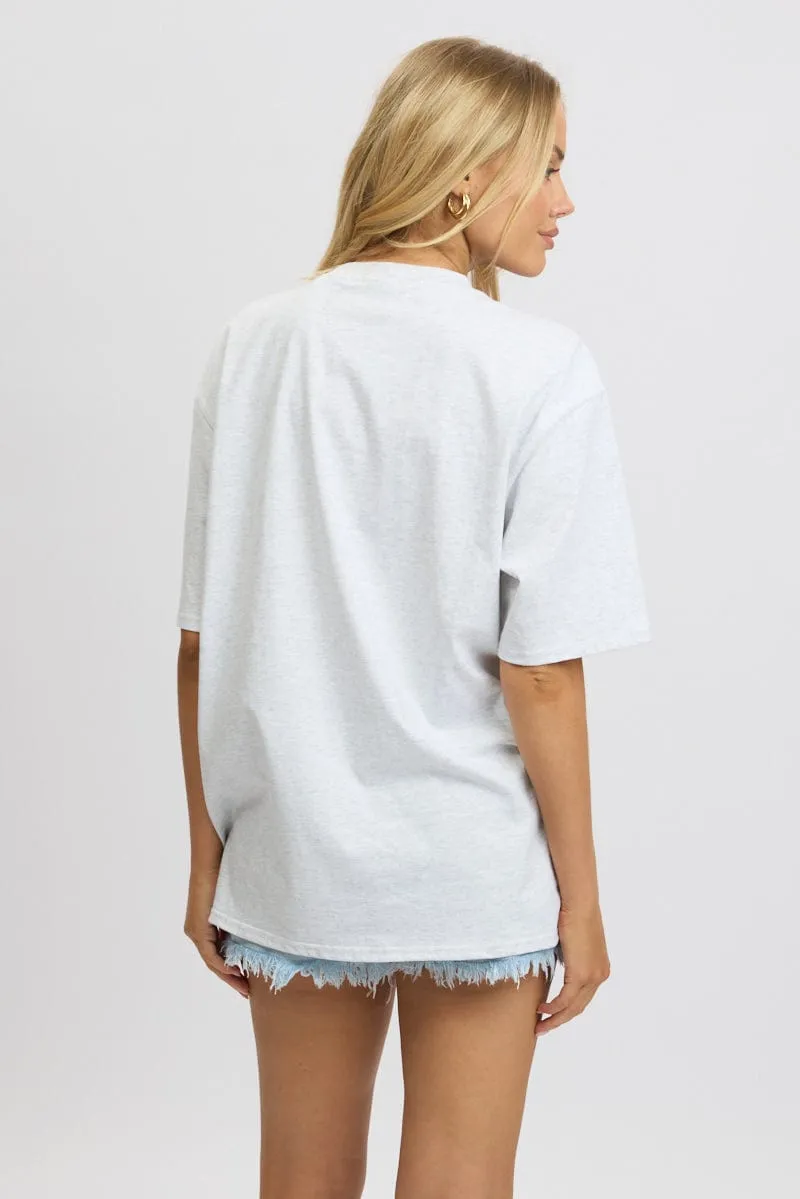 Grey Graphic Tee Short Sleeve
