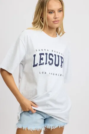 Grey Graphic Tee Short Sleeve