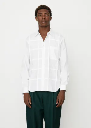 Grid Pleat Front Shirt