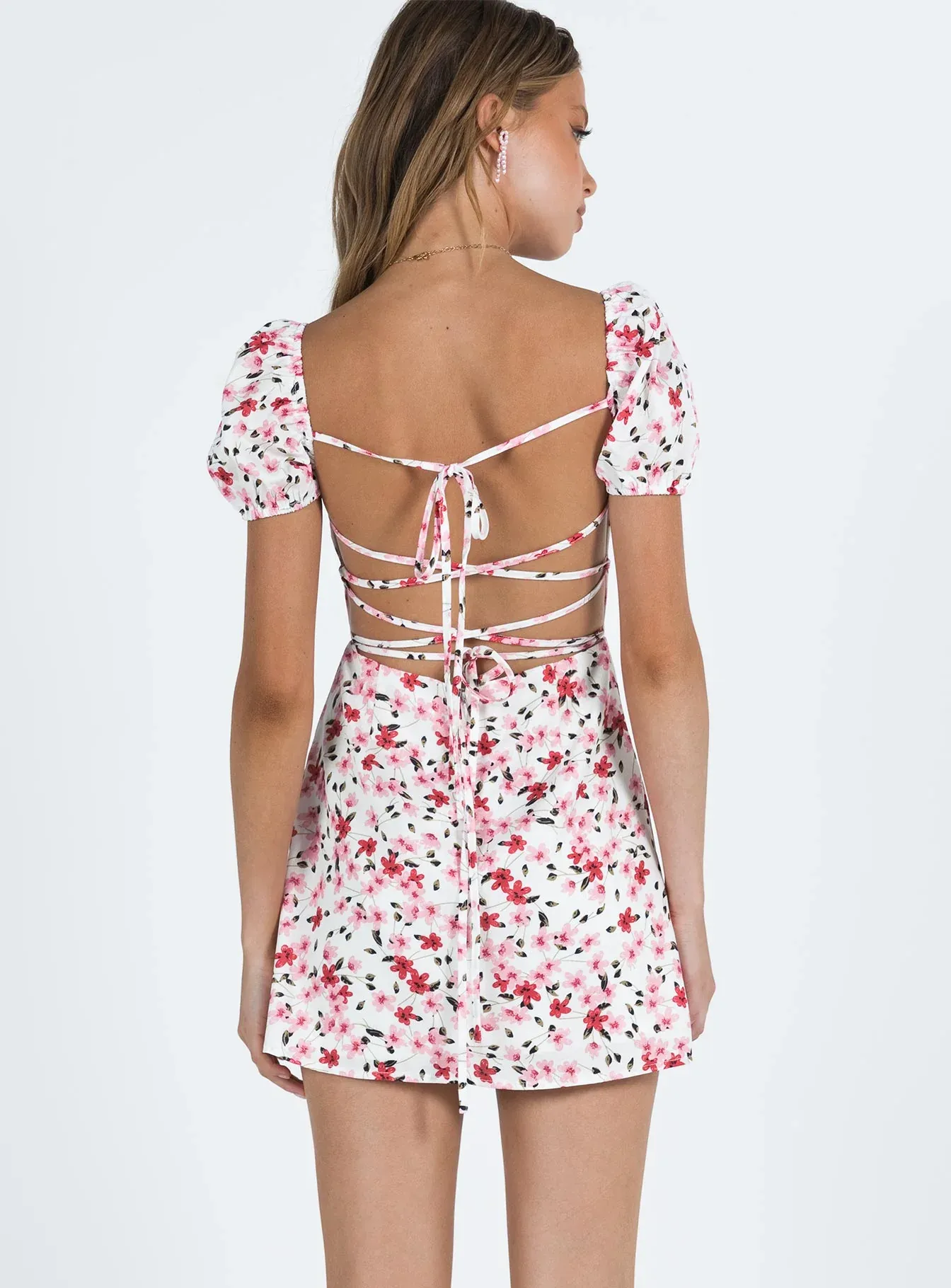 Havena Mini Dress White / Floral