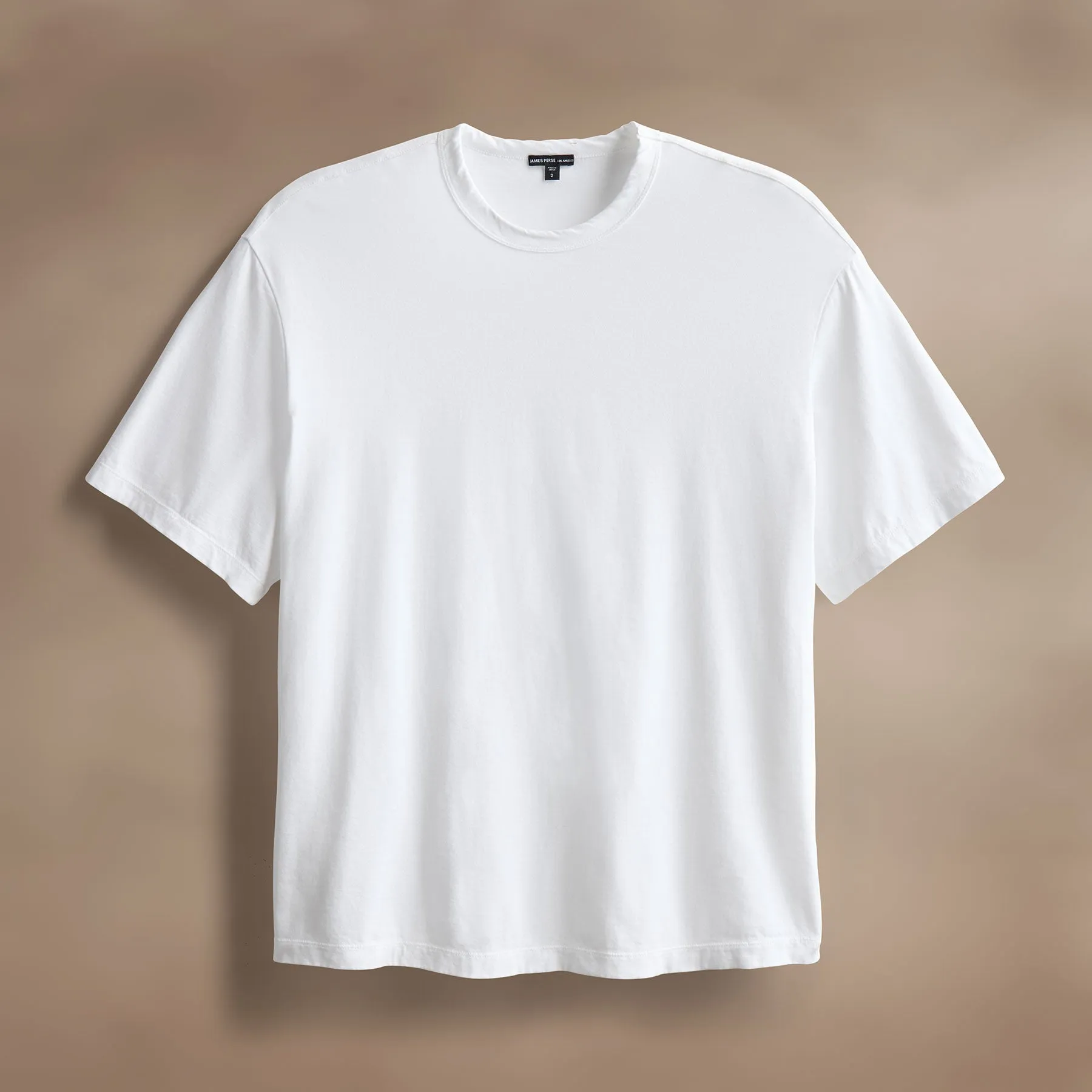 Heavy Luxe Jersey Oversized Crew - White