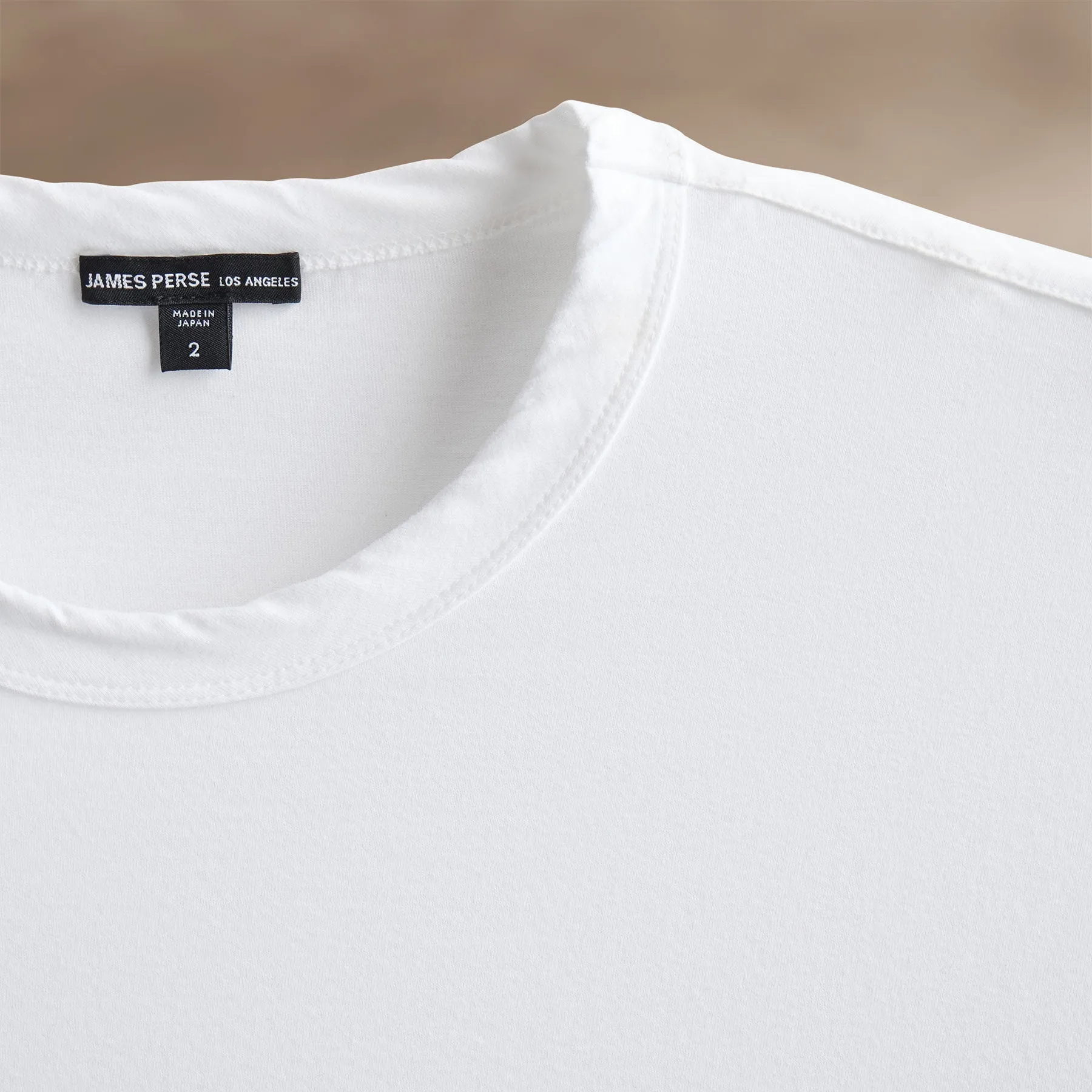Heavy Luxe Jersey Oversized Crew - White