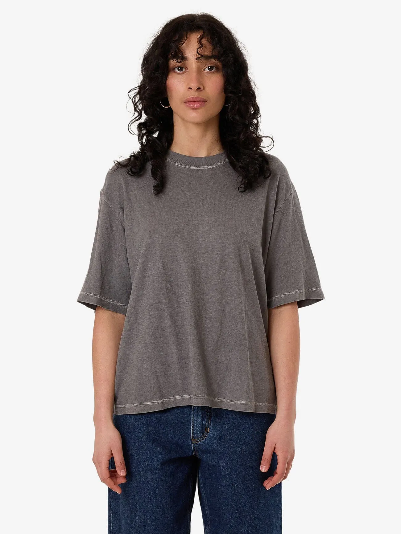 Hemp Square Tee - Grey Ash