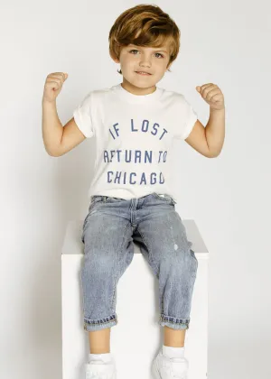If Lost. Return To Chicago Tee - Off White