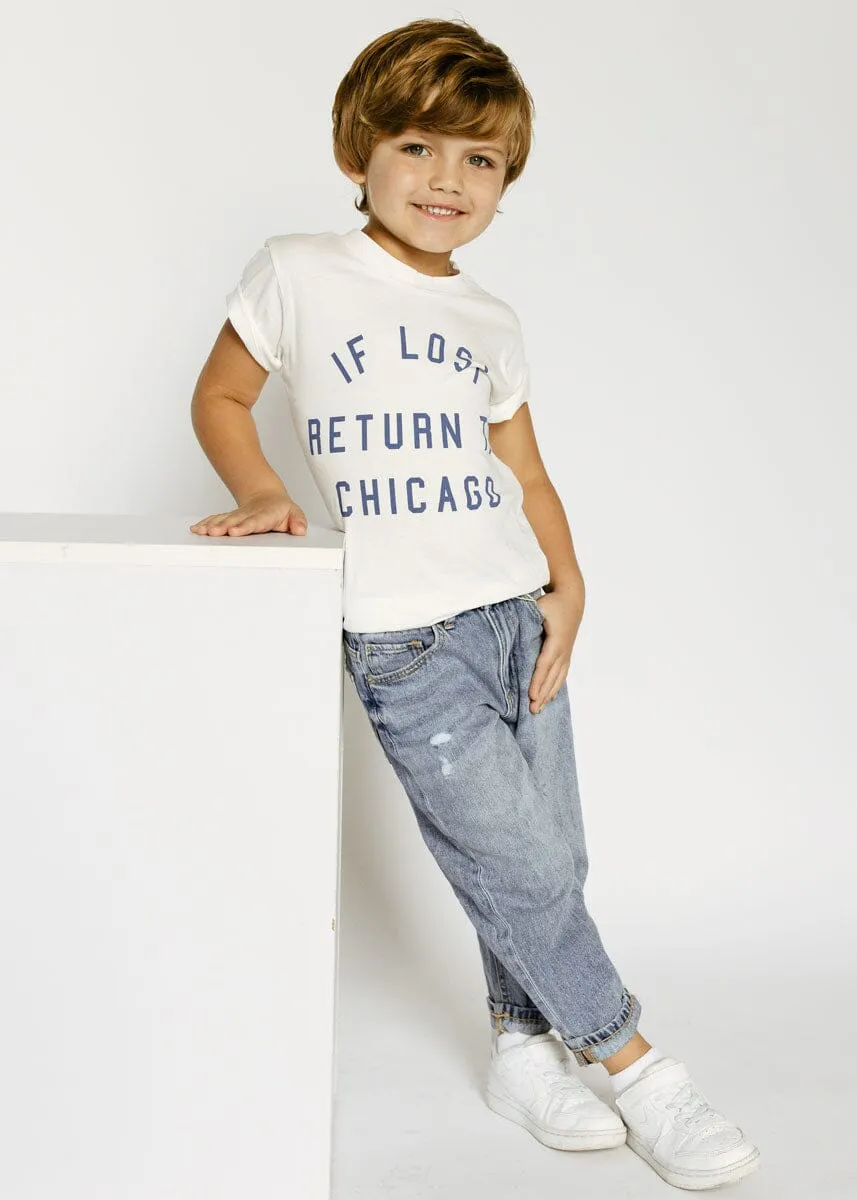 If Lost. Return To Chicago Tee - Off White