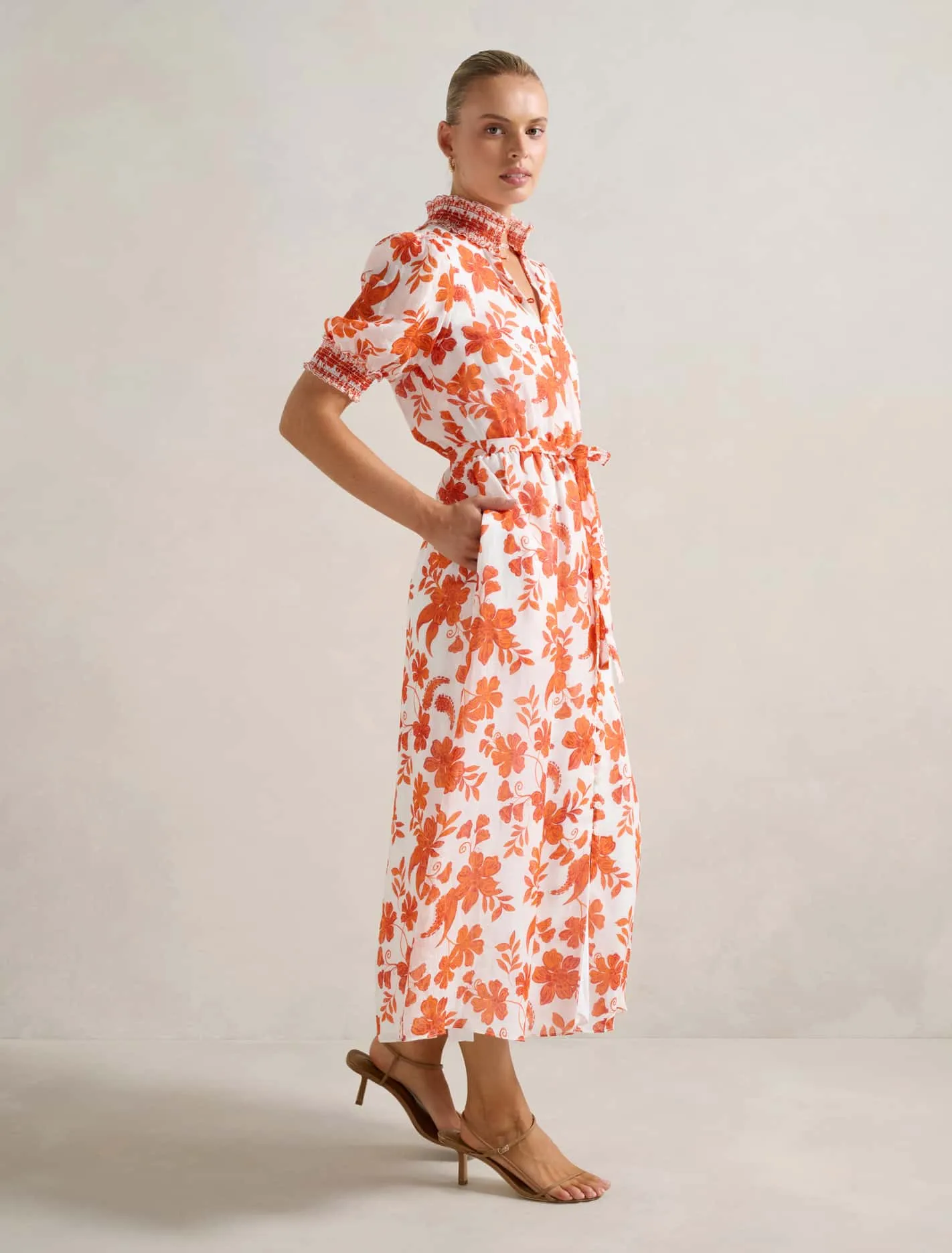 Julianne Short Sleeve Midi Dress
