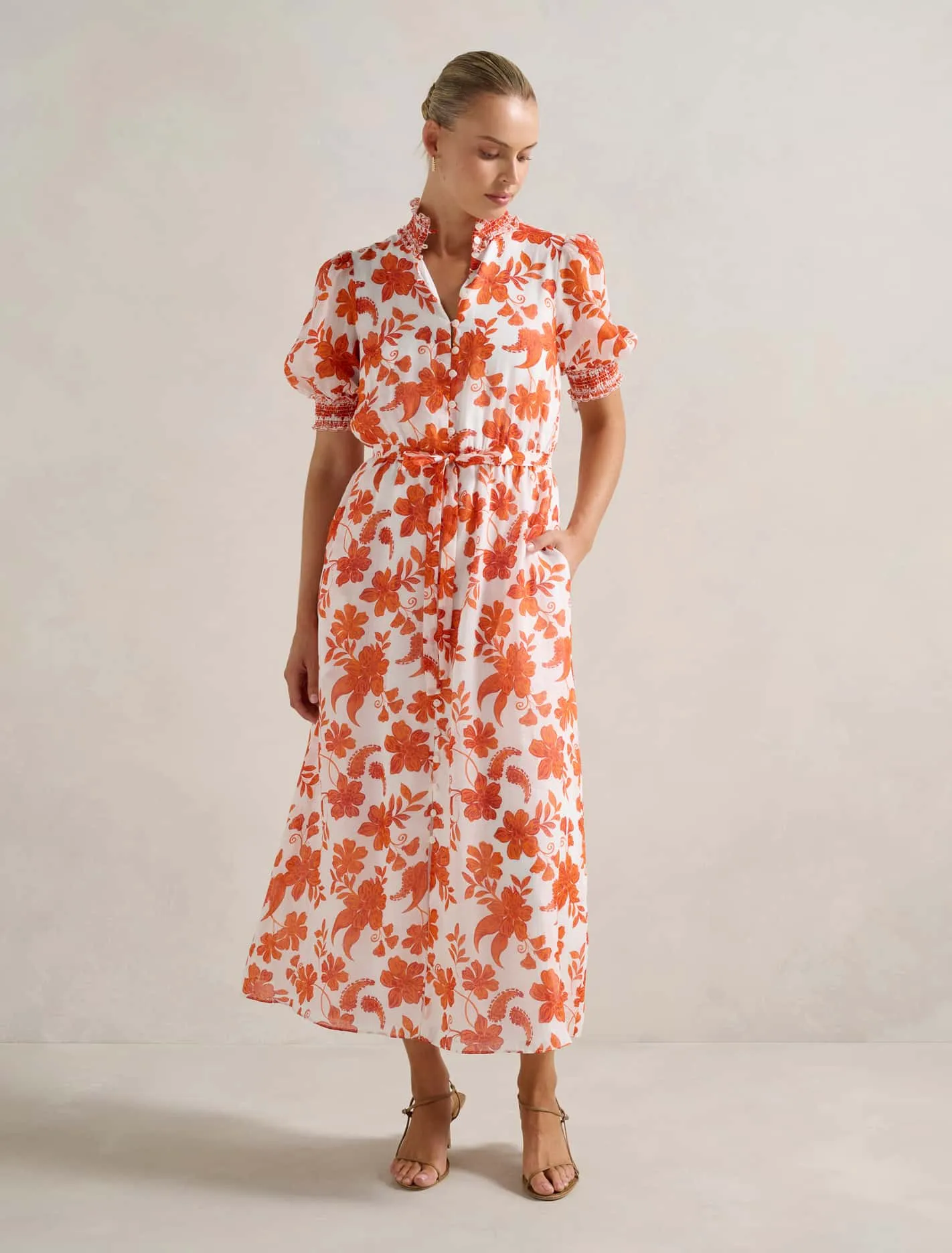 Julianne Short Sleeve Midi Dress