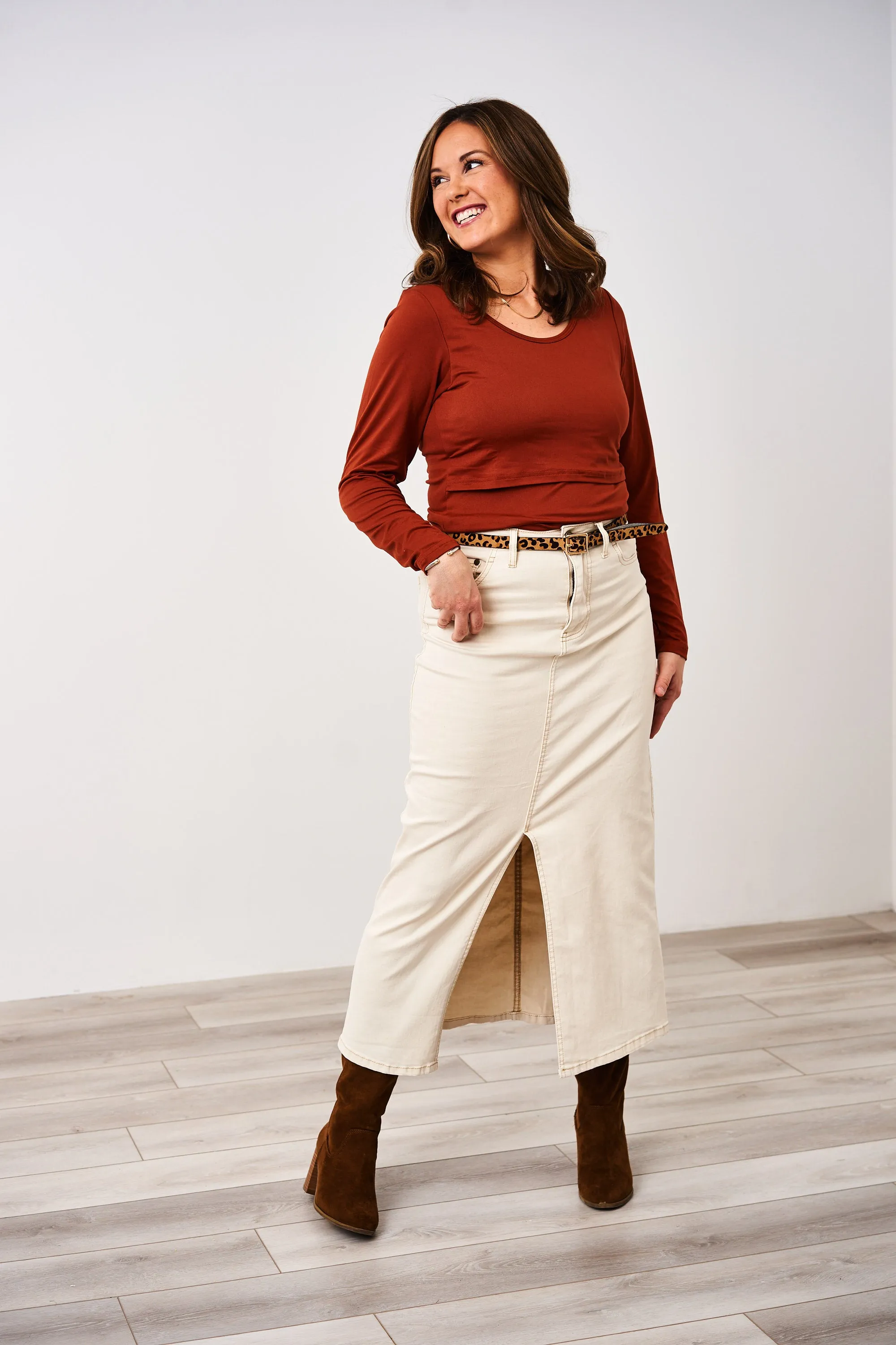 Latched Mama Long Sleeve Basics Nursing Top -Final Sale