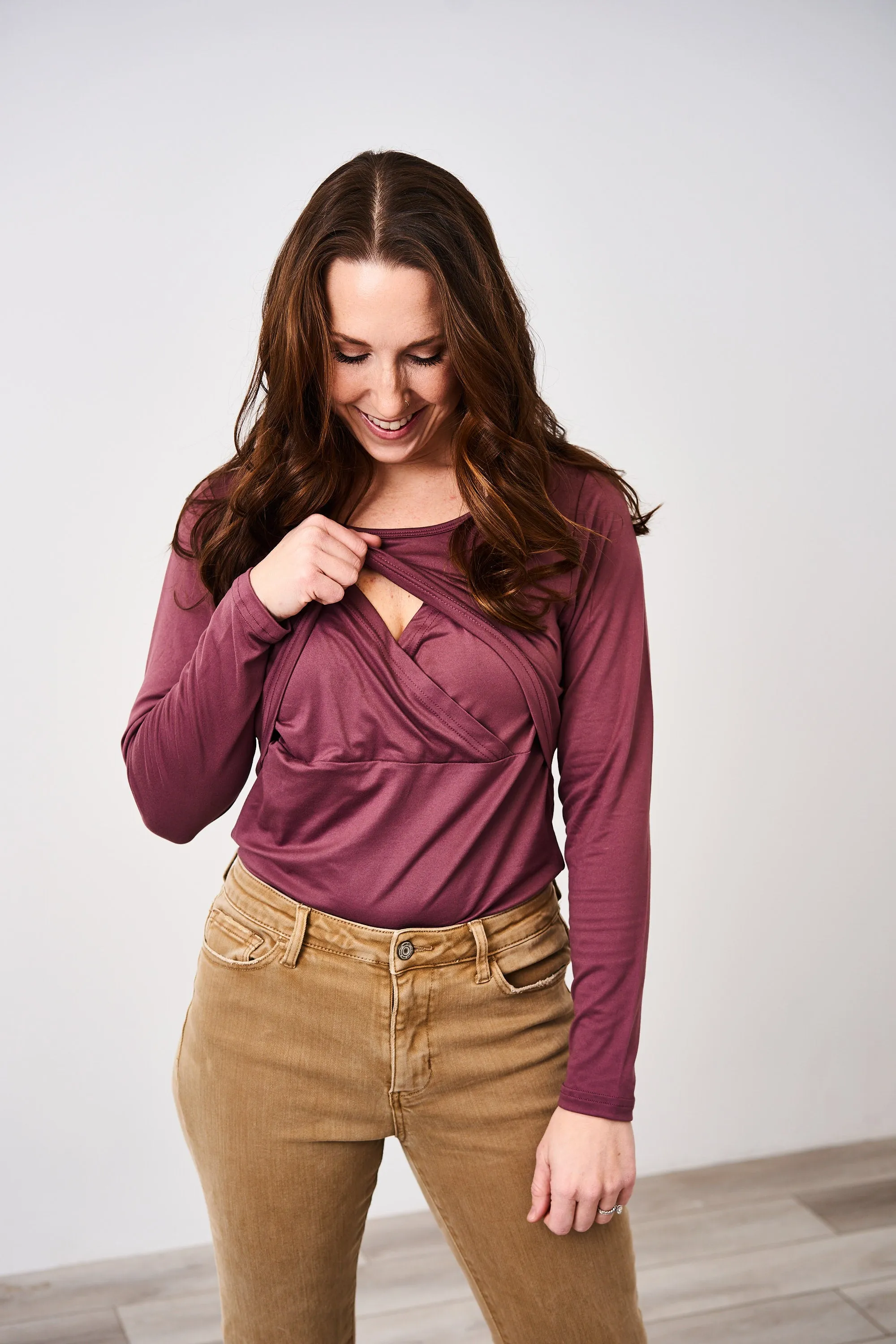 Latched Mama Long Sleeve Basics Nursing Top -Final Sale