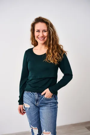 Latched Mama Long Sleeve Basics Nursing Top -Final Sale