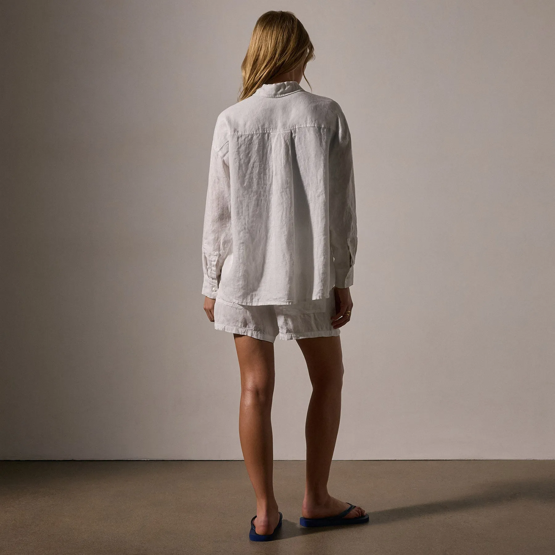 Linen Oversized Shirt - White