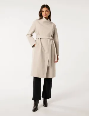 Lola Funnel Neck Wrap Coat