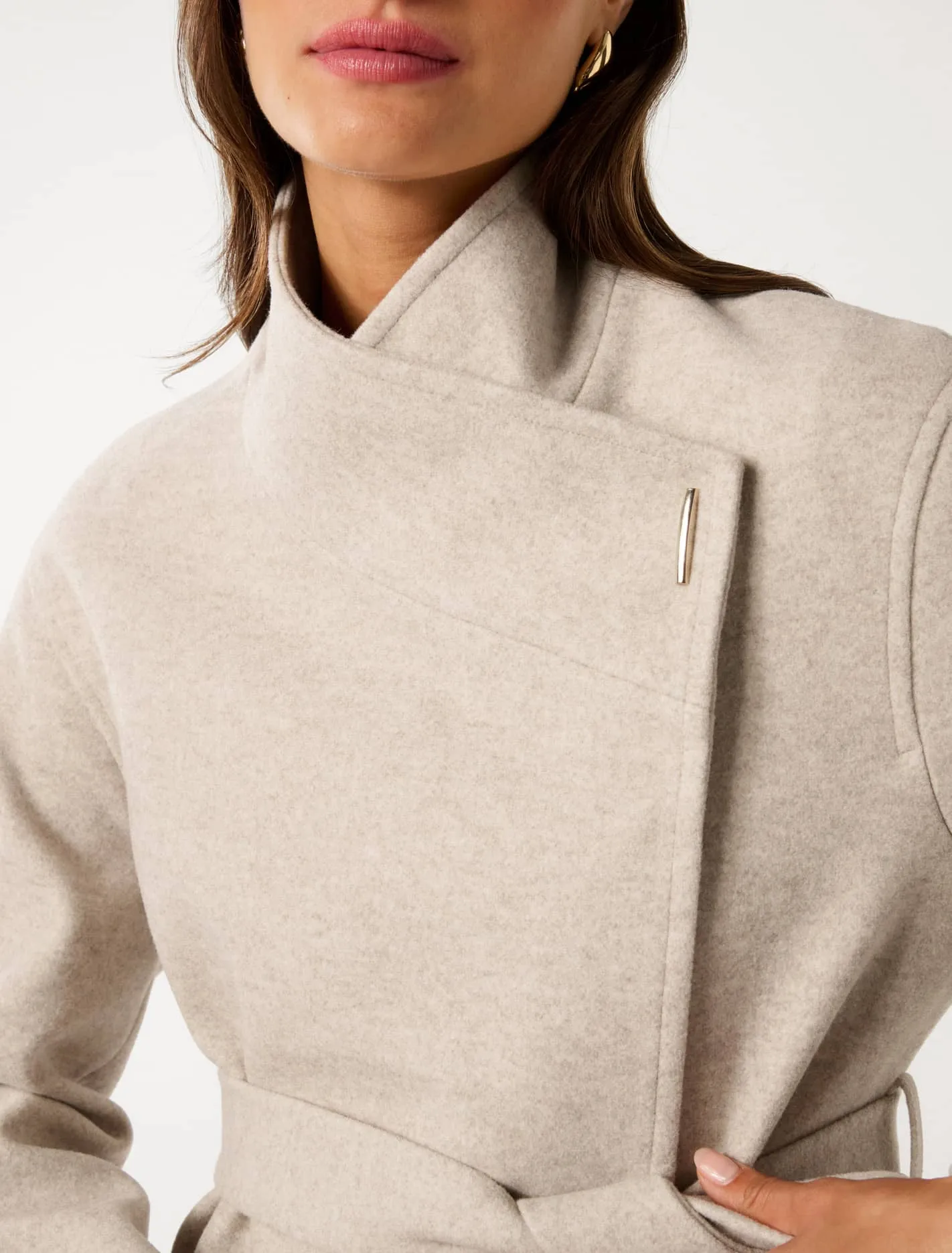 Lola Funnel Neck Wrap Coat