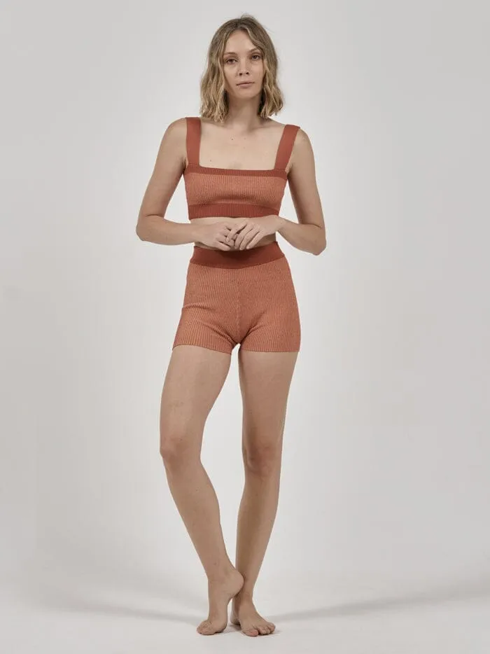 Love Me Not Knit Short - Dusty Clay