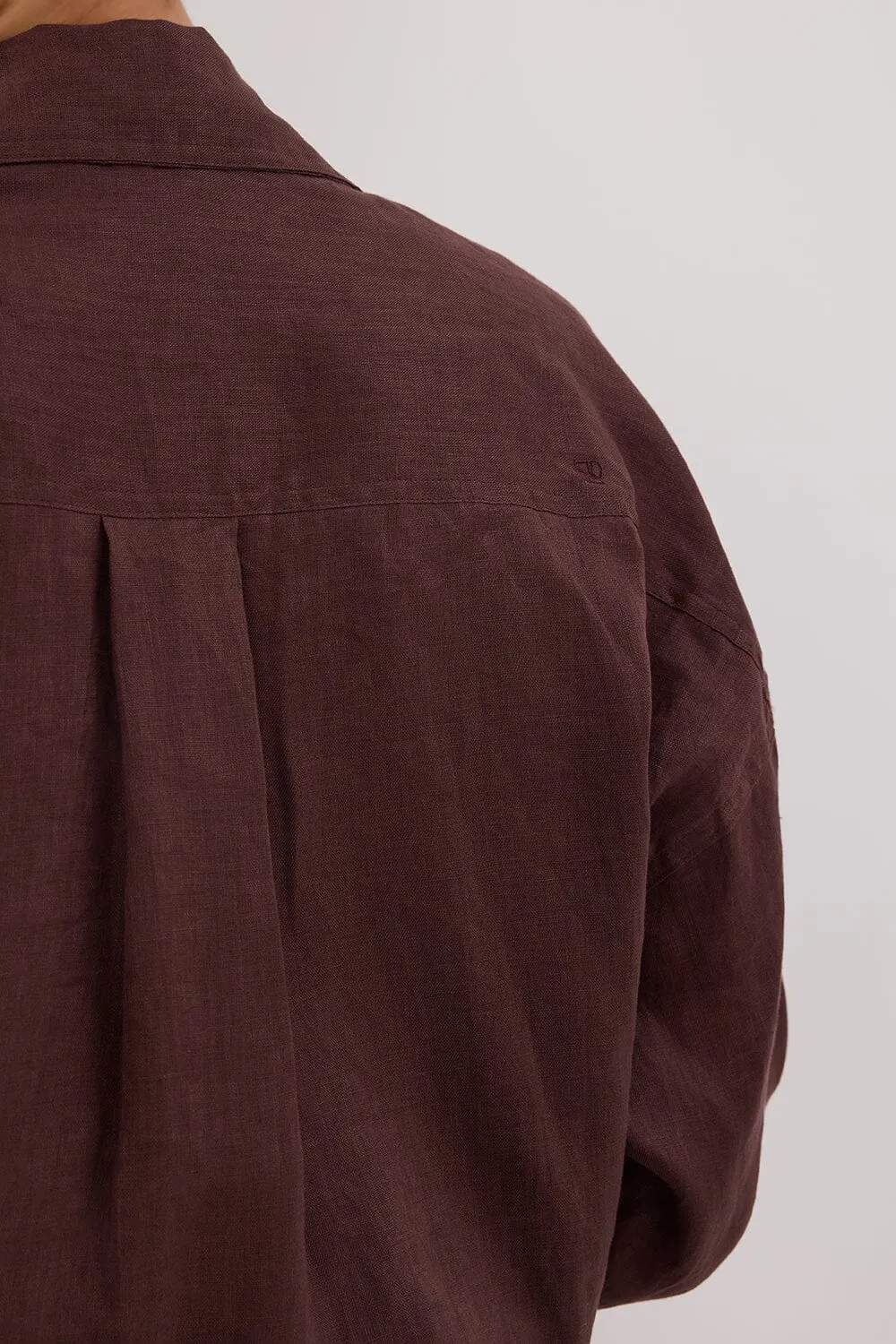 LUNE WALNUT LINEN SHIRT