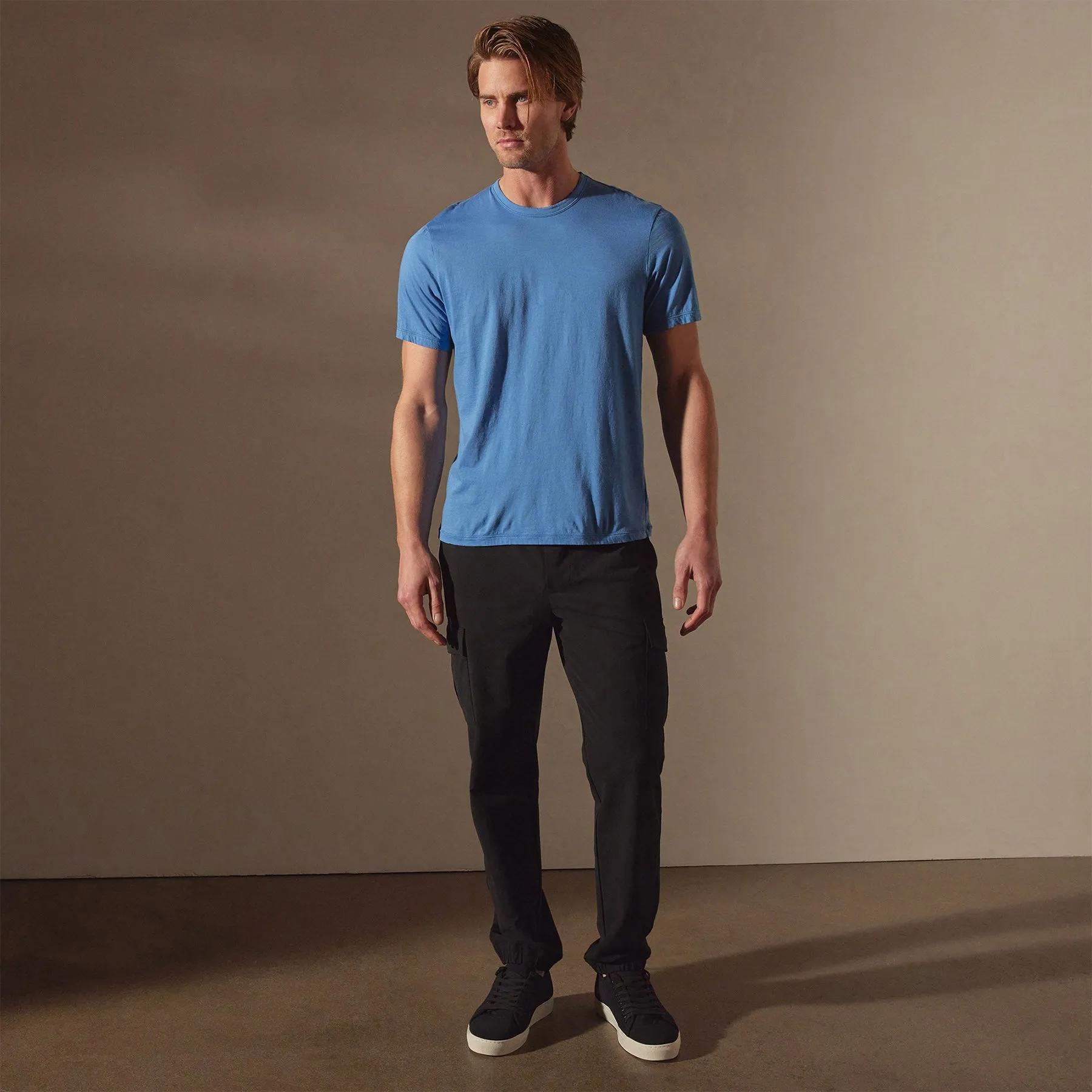 Luxe Lotus Jersey Tee - Spectrum Blue