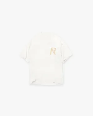 Masking Tape Initial T-Shirt - Flat White