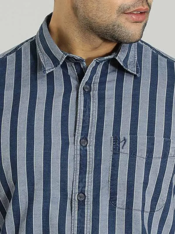 Men Striped Full Sleeve Cotton Shirt