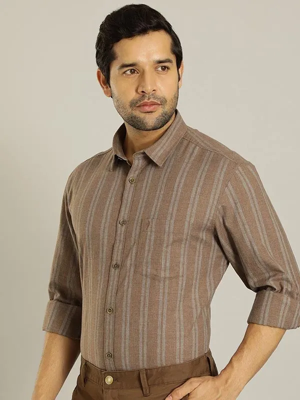 Men Striped Full Sleeve Cotton Shirt