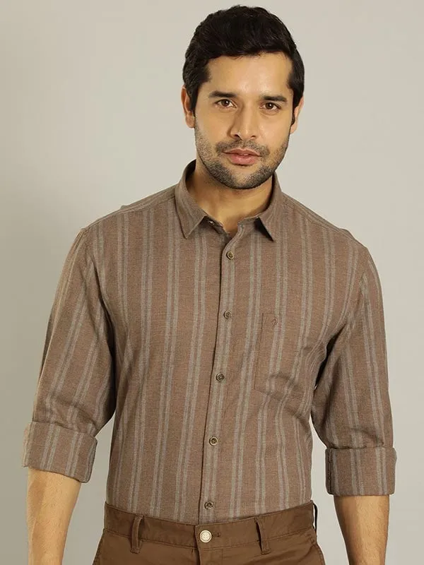 Men Striped Full Sleeve Cotton Shirt