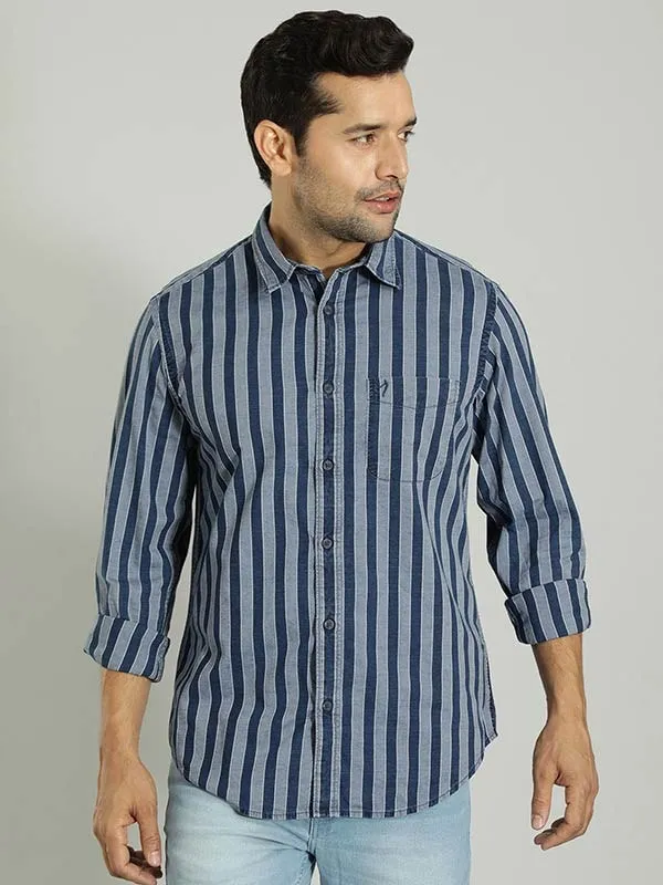Men Striped Full Sleeve Cotton Shirt