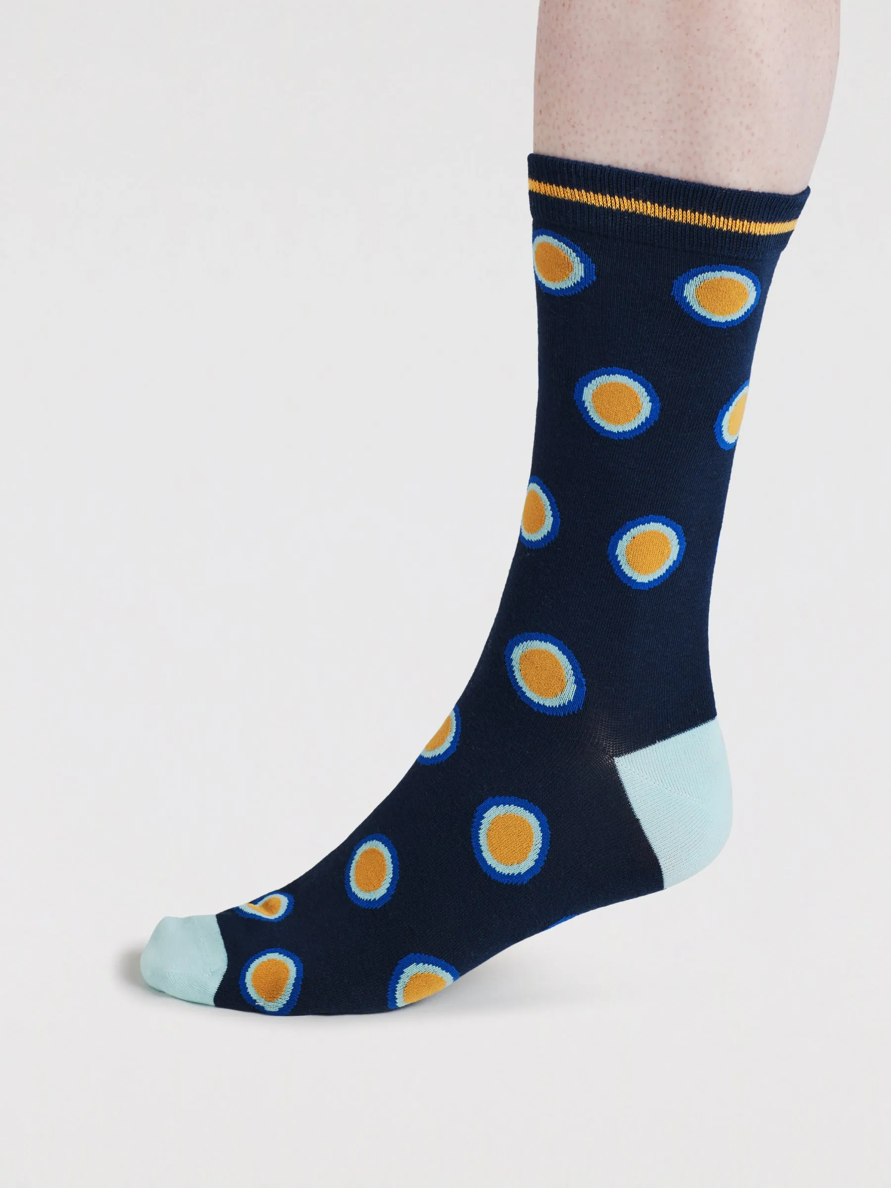 Mens Cline Stripe Spot Organic Cotton 3 Pack Socks - Multi