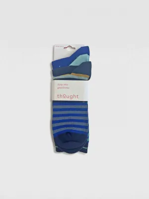 Mens Cline Stripe Spot Organic Cotton 3 Pack Socks - Multi