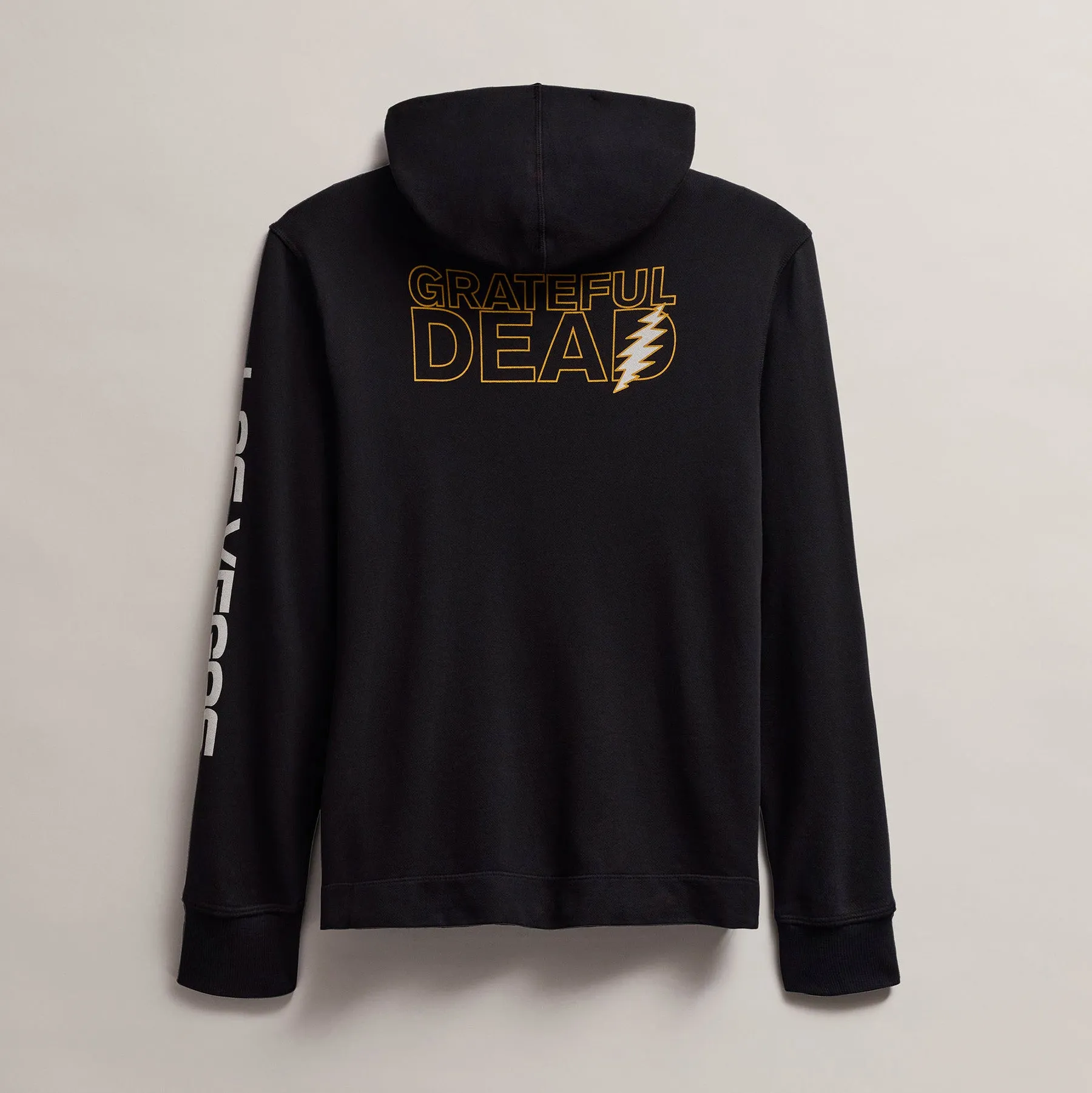 Men's Grateful Dead Skull Hoodie - Black/Cadmium