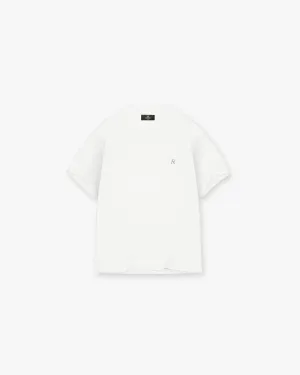 Metal Initial R T-Shirt - Flat White