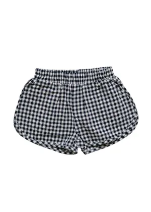 Navy Gingham Shorts