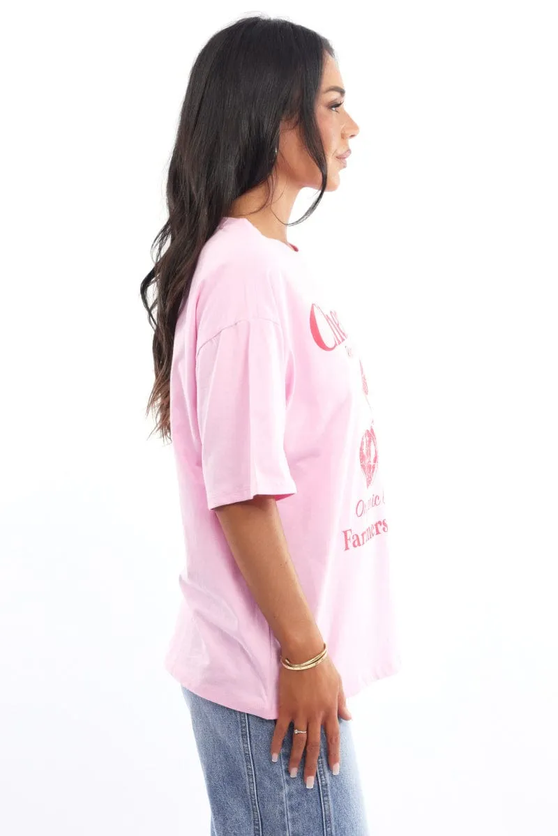Pink Graphic Tee Short Sleeve