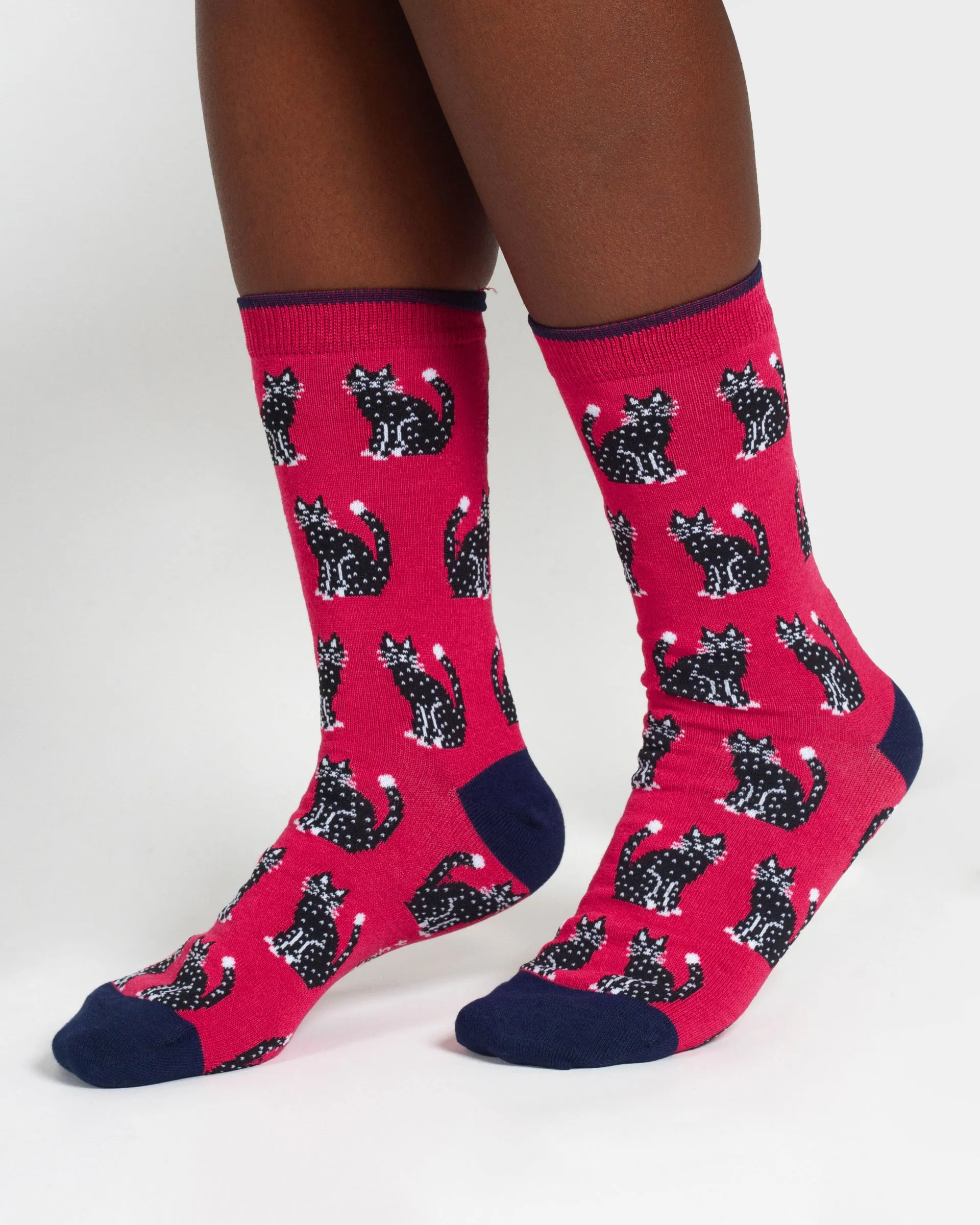 Purrfect Bamboo 2 Socks in a Bag - Pink/Blue Multi