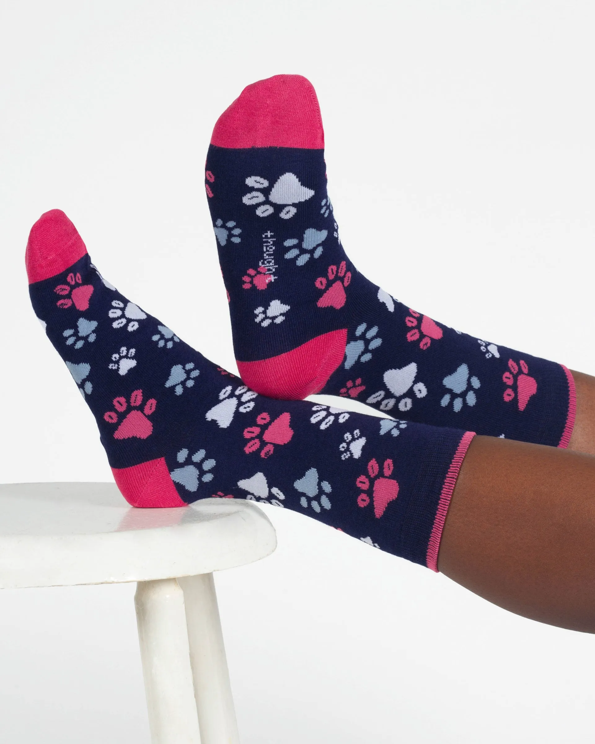 Purrfect Bamboo 2 Socks in a Bag - Pink/Blue Multi