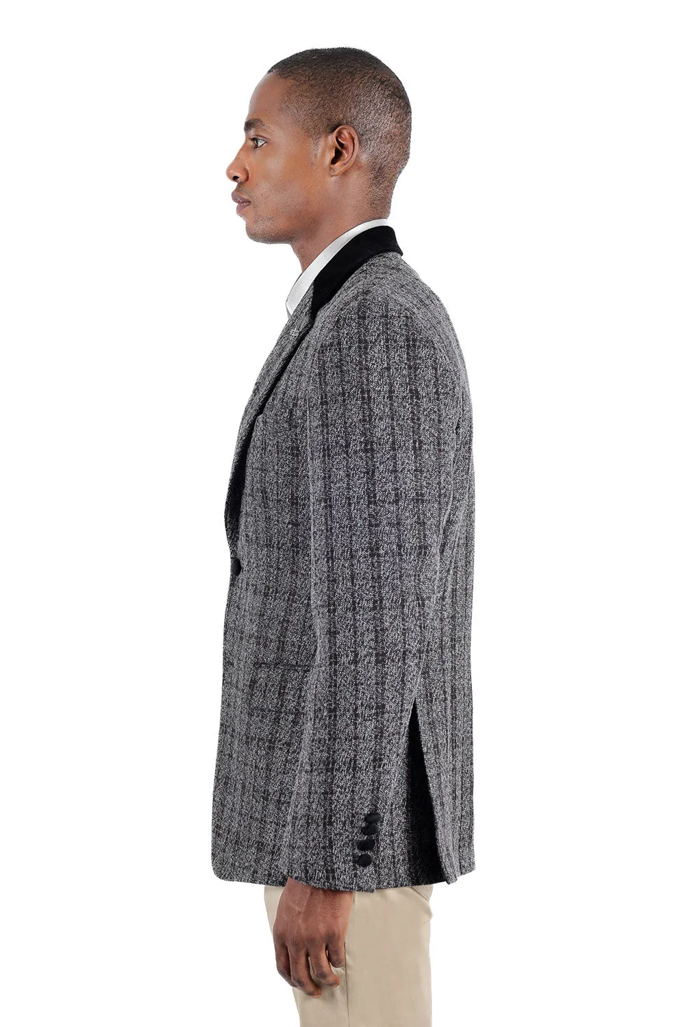 Quilted Plaid Blazer