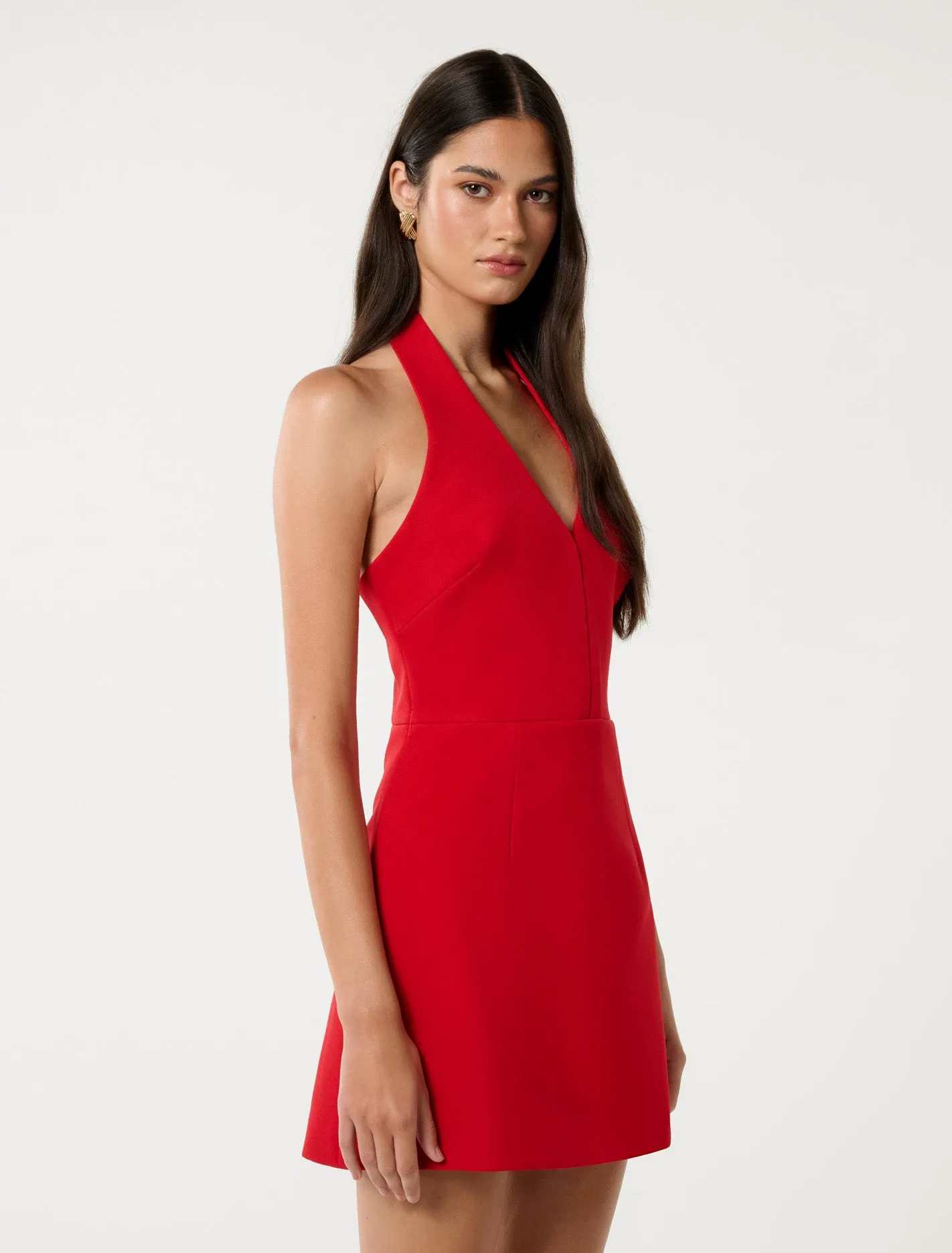 Ricki Halter Hook and Eye Mini Dress