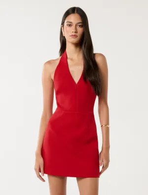 Ricki Halter Hook and Eye Mini Dress