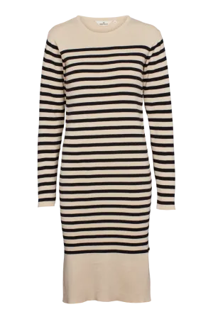 Sailor Stripe Knit Dress - Birch/Black