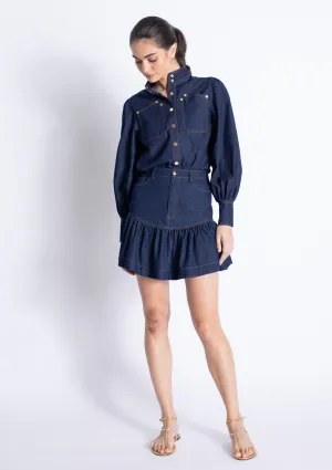 Saraswati Denim Top