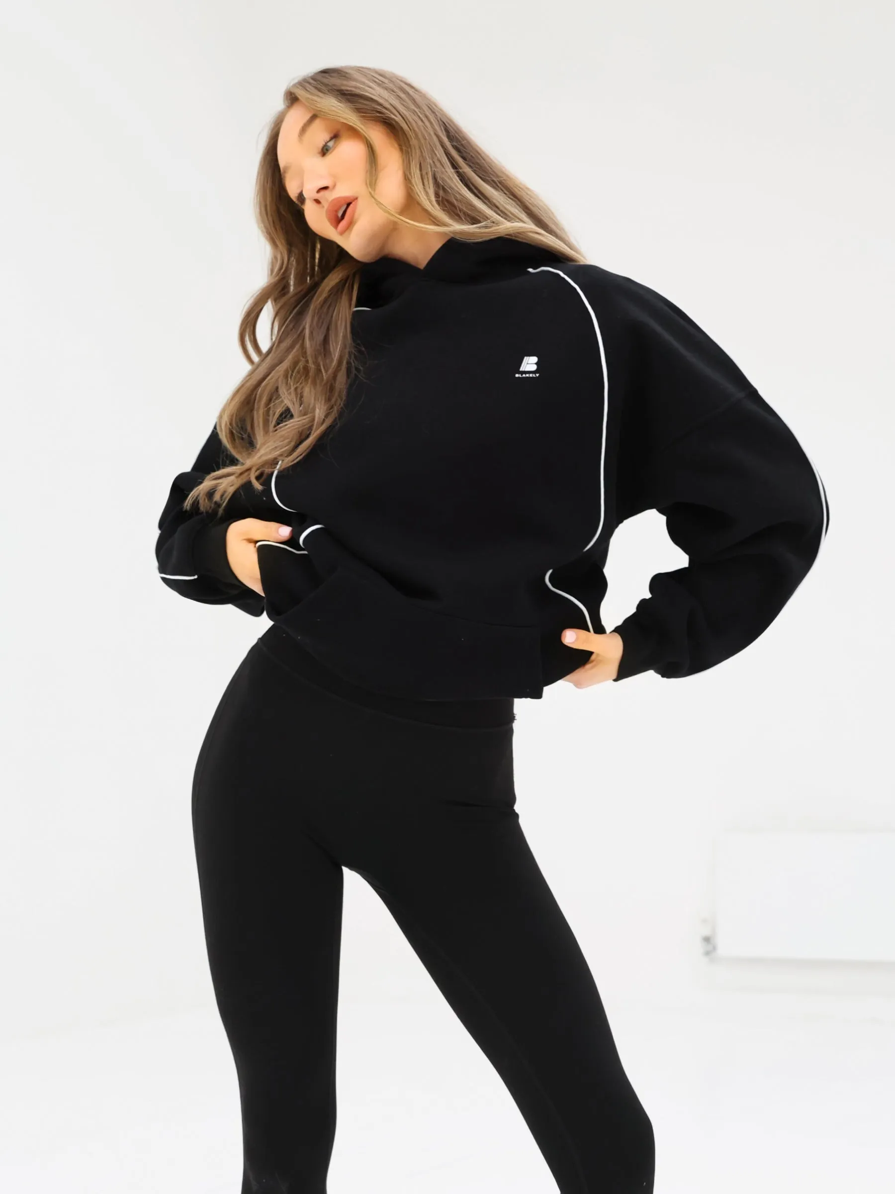 Seam Oversized Hoodie - Black