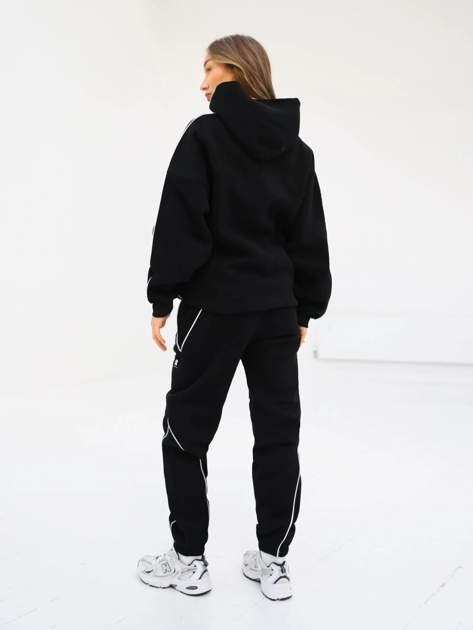 Seam Oversized Hoodie - Black