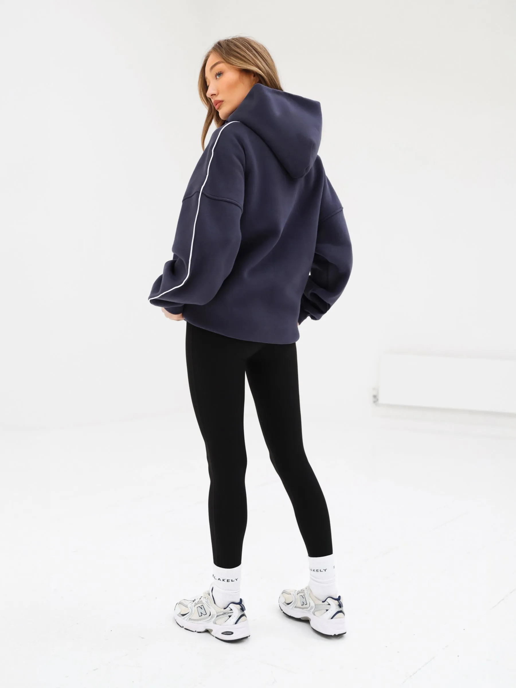 Seam Oversized Hoodie - True Navy