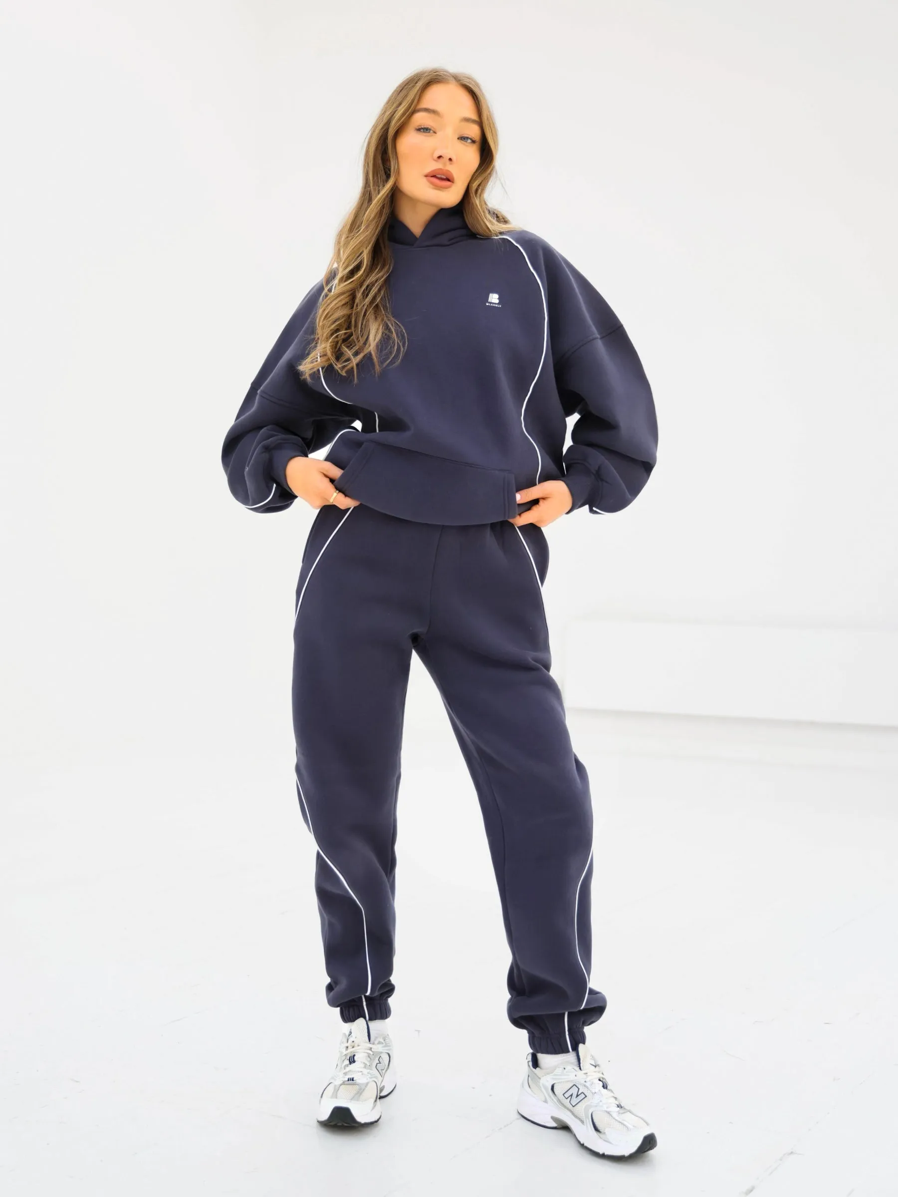 Seam Oversized Hoodie - True Navy